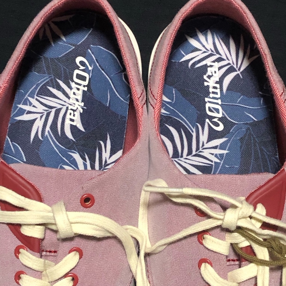 OluKai Tradewind Men’s Red Low Top Lace-Up Sneakers, Size 10, 10533-7U7U - Picture 3 of 5
